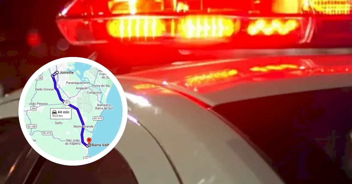 Corrida por aplicativo vira sequestro relÃ¢mpago e termina com prisÃ£o em JoinvilleFoto: Divu...