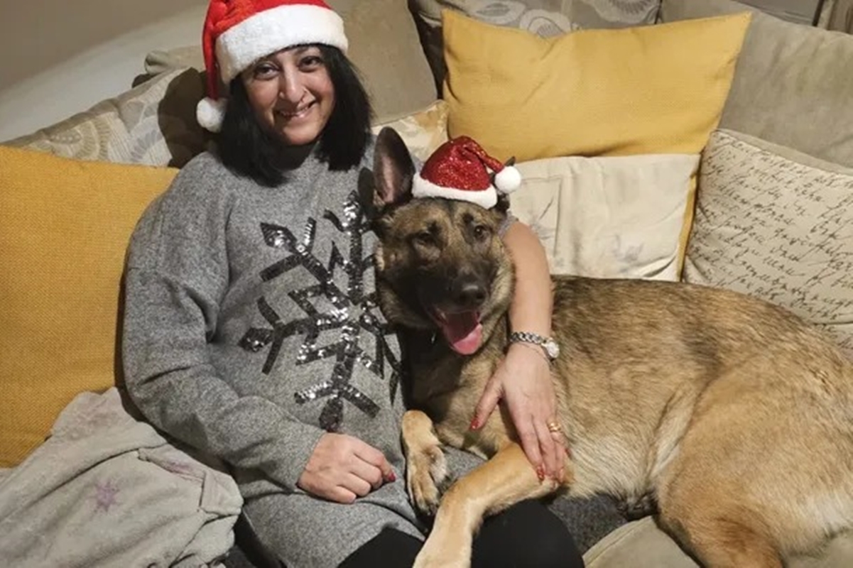 1 de 1 Foto colorida de mulher sentada em sofá ao lado de cachorro - Metrópoles. - Foto: Reprod...