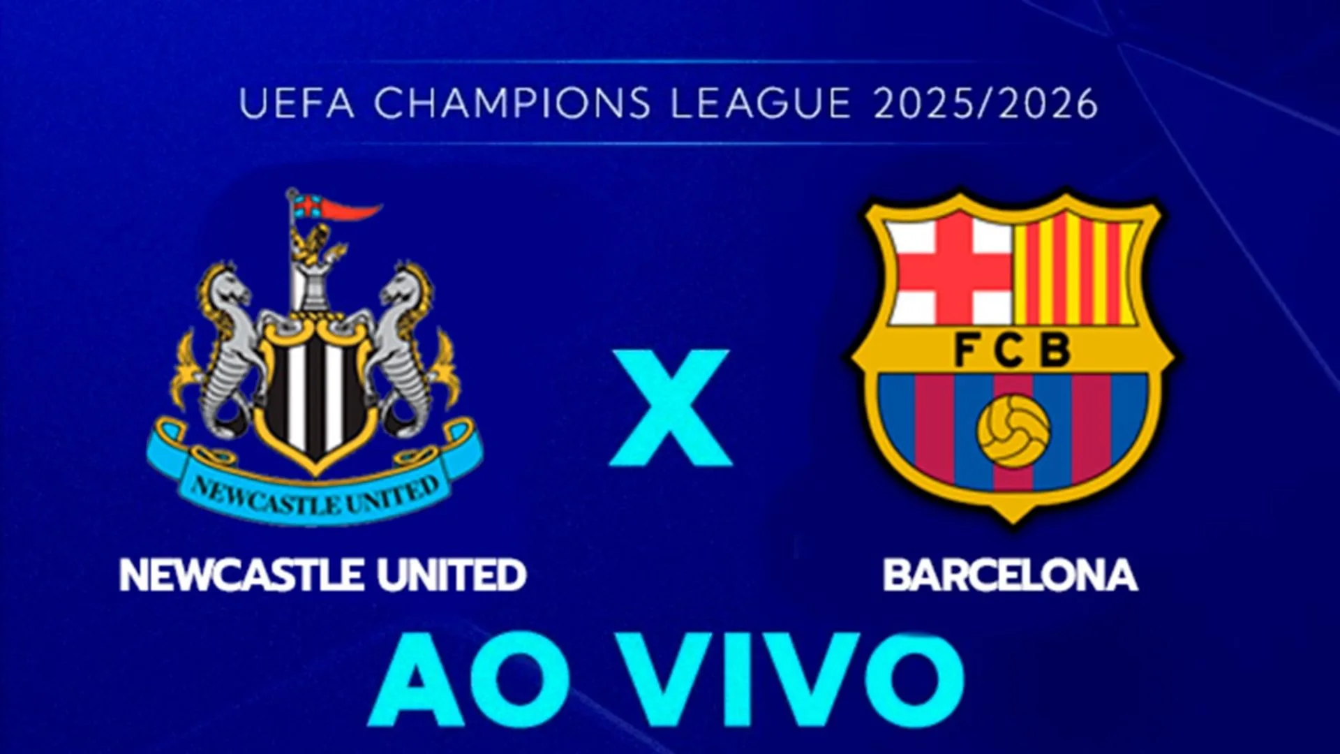Newcastle x Barcelona onde assistir ao jogo da Champions.| Foto: Reprodução SCC10