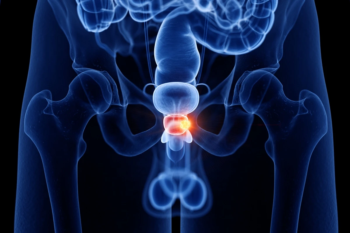 1 de 1 Ilustração colorida mostra próstata no corpo humano - Metrópoles - Foto: SEBASTIAN KAU...