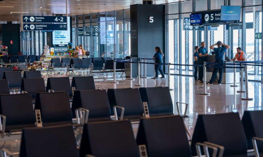 Sala de embarque internacional do Aeroporto de FlorianÃ³polis terÃ¡ ampliaÃ§Ãµes para ate...