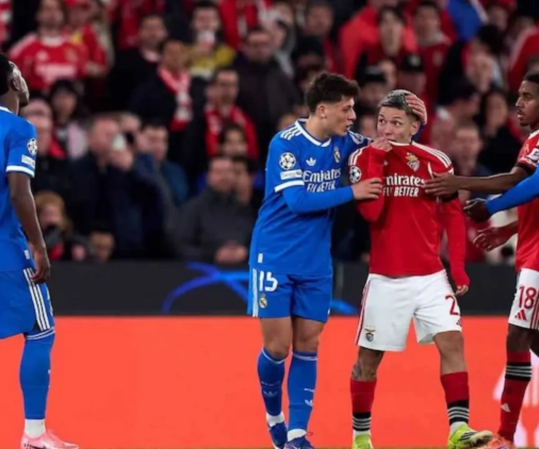 UEFA suspende Prestianni após denúncia de racismo.| Foto: Divulgação SBT Sports / Reprodução