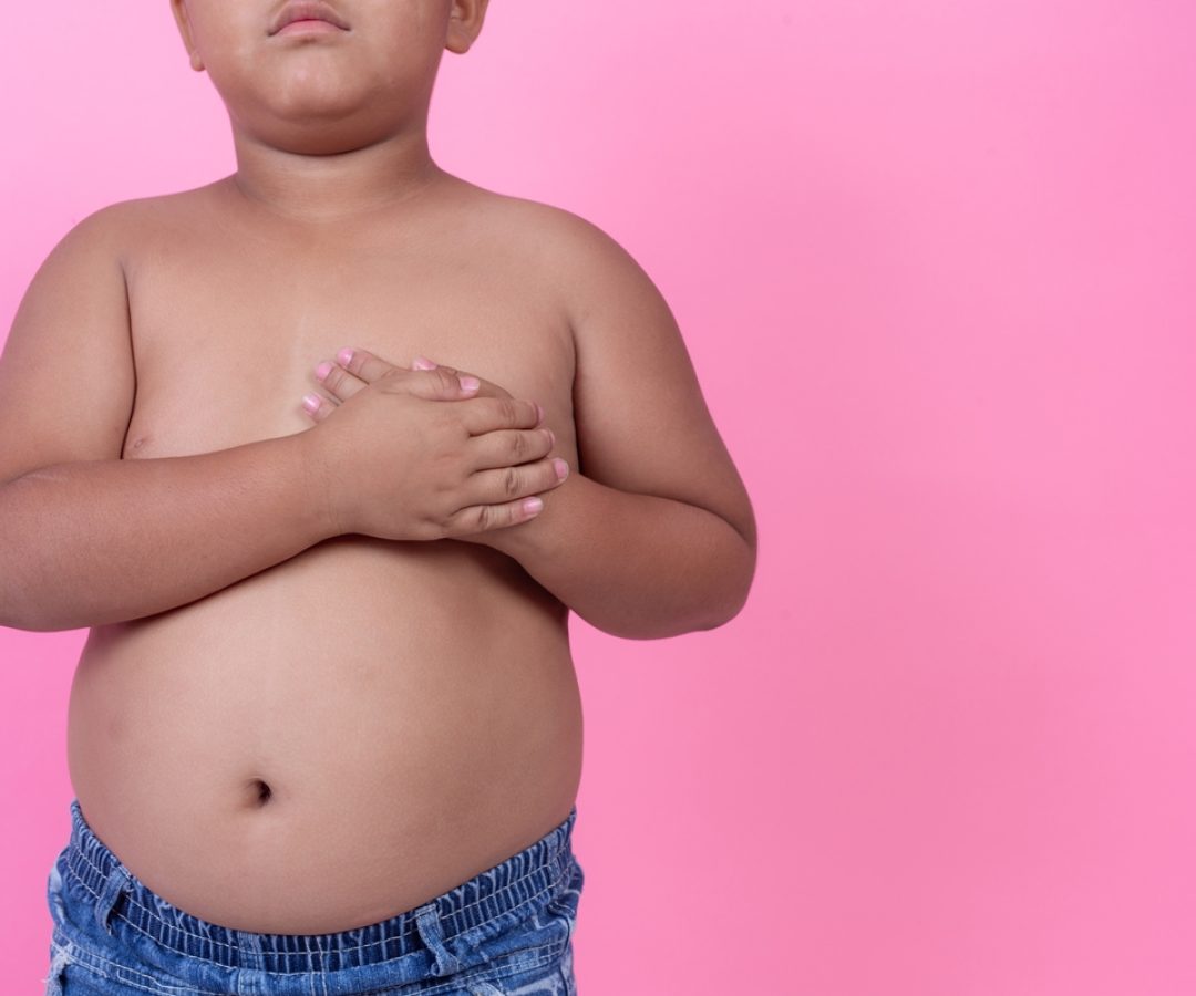 1 de 1 Menino obeso com sobrepeso em um fundo rosa. Obesidade infantil. Metrópoles - Foto: Freepik